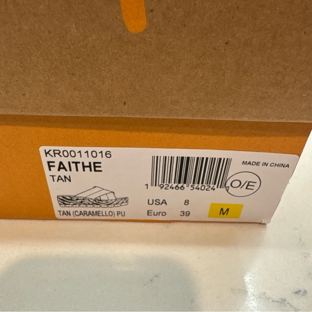 New Korks Faithe Tan Women's Wedge heel Sandals - Picture 2 of 15